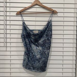 Style Rack Blue Sequin Camisole